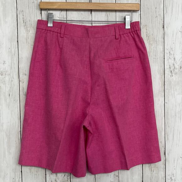 Vintage David Smith Pink Super High Rise Preppy Basic Bright Casual 8" Shorts 8 - Picture 2 of 11